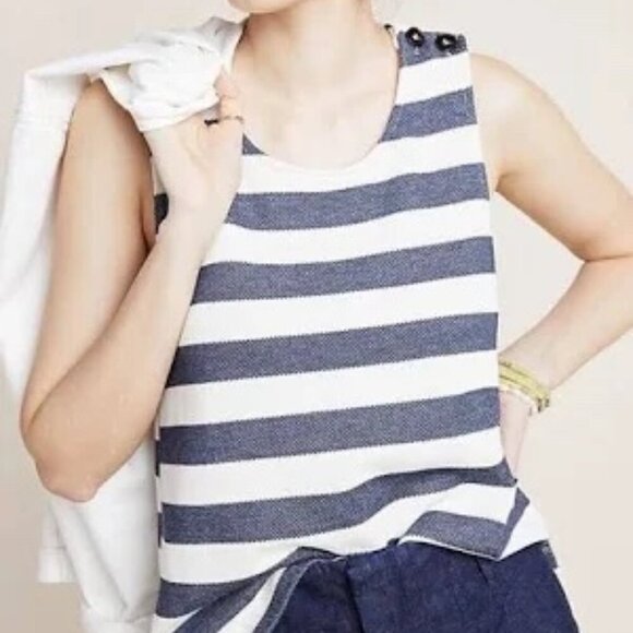 Anthropologie Sunday in Brooklyn Stripped Tank Size - Small - Picture 1 of 7
